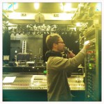 Our fantastic sound engineer Jacob is doing his magic